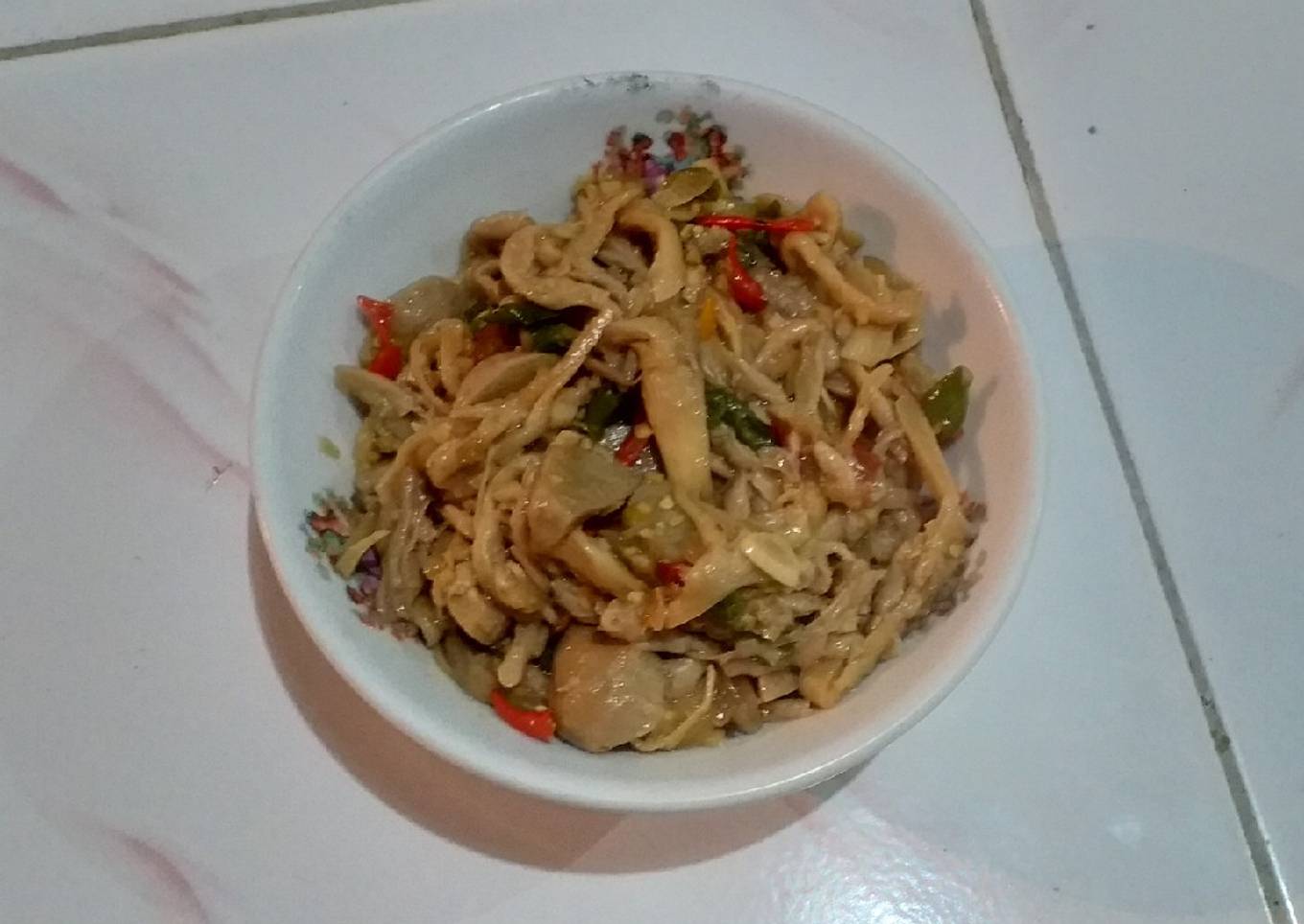 40. Tumis Jamur Tiram Bakso