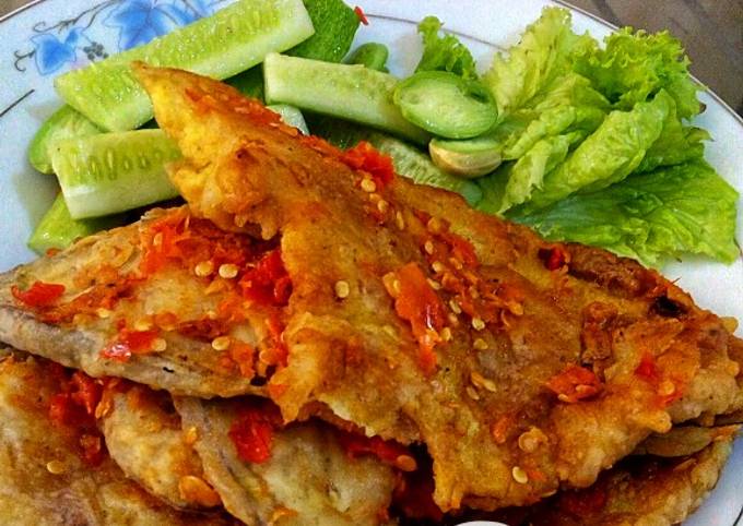 Resep Geprek telur &amp; terong krispi Anti Gagal