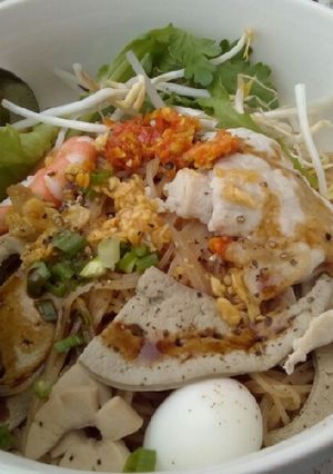 Hình của món Hủ tiếu khô.