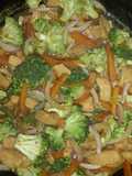 Saltado de pollo con legumbres