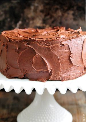 A picture of The BEST Chocolate Cake EVER!!.