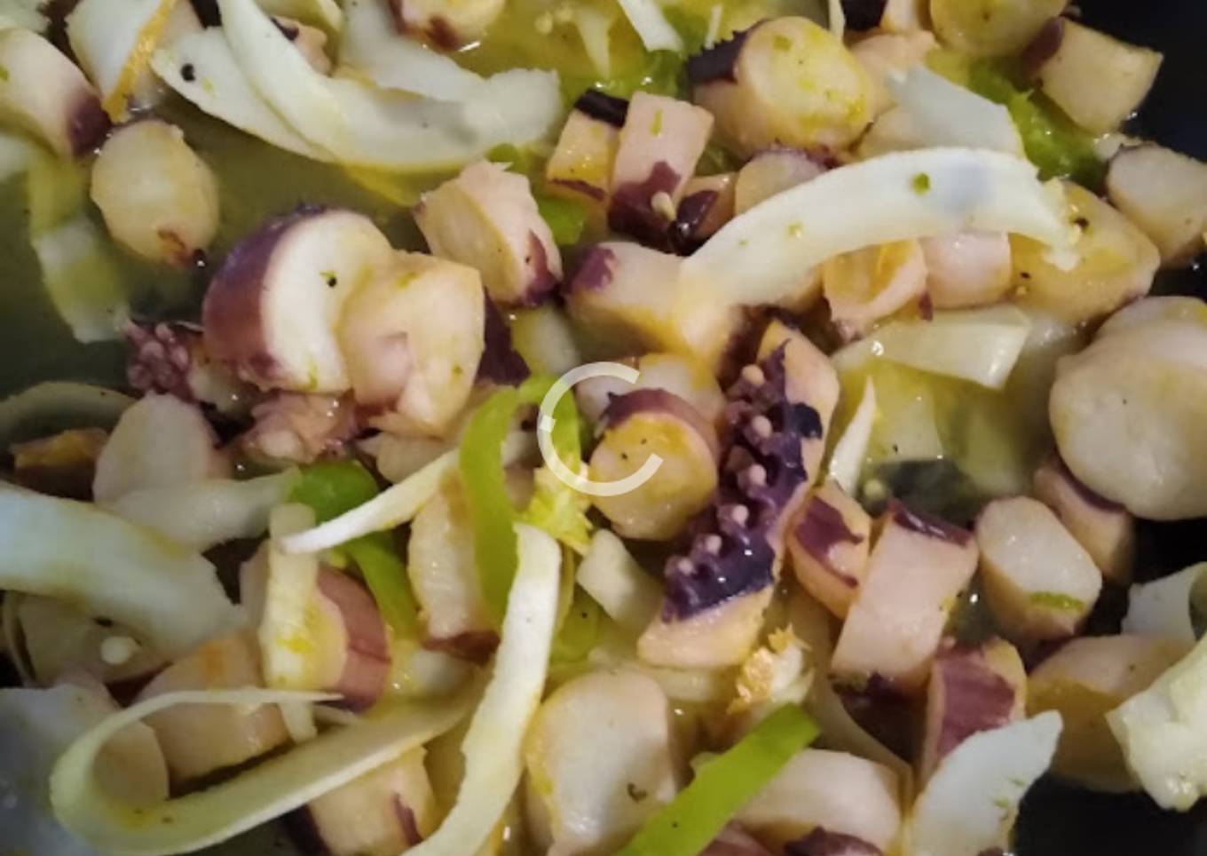Ceviche de pulpo al coco