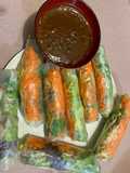 Vietnamese Spring Rolls with Peanut Dipping Sauce