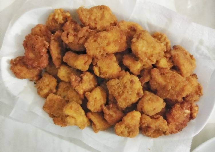 Homemade Chicken Popcorn less than 5 minutes