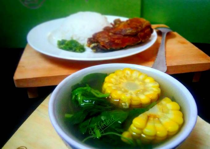 Resep Sup Bayam Jagung Manis Oleh Fatma Stn Cookpad