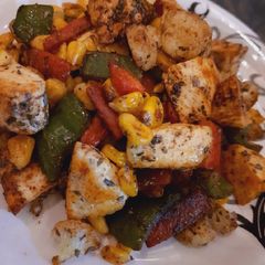 A picture of Stir fry veggies.
