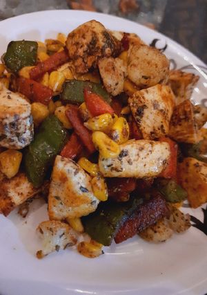 A picture of Stir fry veggies.
