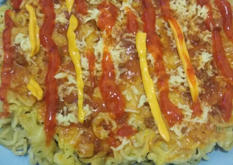 Cara termudah untuk Istimewa AppetizingPizza mie teflon