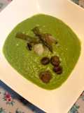 Crema de cebolla, espárragos y champi crujientes 🌱vegetariana