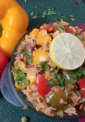 मेक्सिकन राइस (Mexican Rice recipe in hindi) रेसिपी मुख्य फोटो