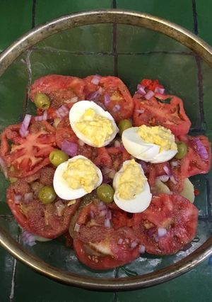 Una foto de Ensalada de papa y jitomate
