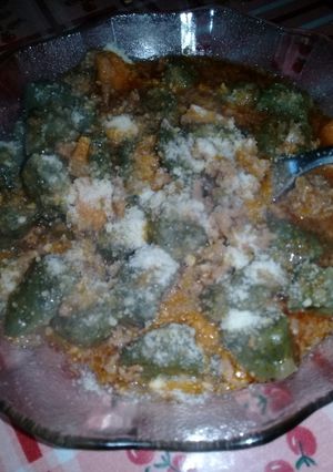 Una foto de Ñoquis de acelga con mi salsa 🤗