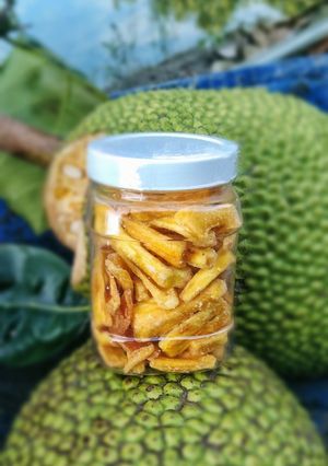 Hình của món Mít xanh chiên giòn.