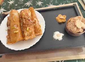 A picture of Patisapta pitha -A Bengali sweet.