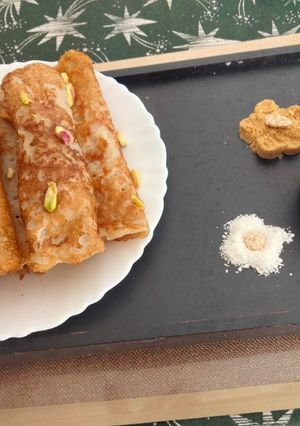 A picture of Patisapta pitha -A Bengali sweet.