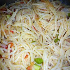 Fried spaghetti #AuthorMarathon A picture of Fried spaghetti #AuthorMarathon.