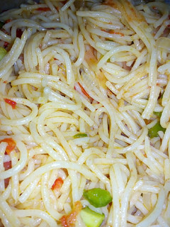 A picture of Fried spaghetti #AuthorMarathon.