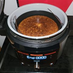 A picture of Corn Soufflé on Ninja Foodi Pressure Cooker.