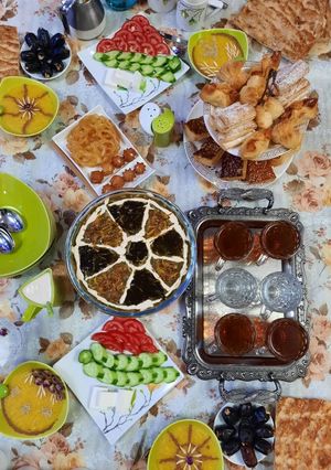عکسی از دستور سفره افطاری