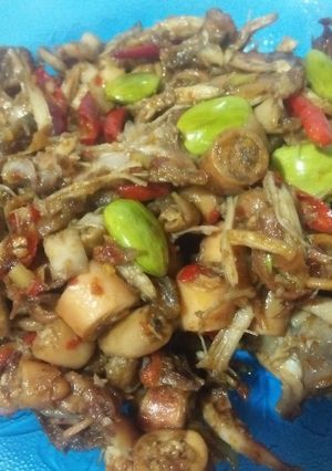 Foto resep Ayam suir petai dan cumi sambal (untuk isian nasi bakar)