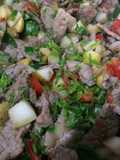 Milanesa con fruta