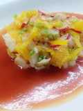 Gamberi con Bloody Mary