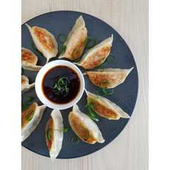 A picture of Gyoza.