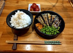 Una foto de Nasu dengaku (Berenjenas con salsa de miso agridulce)