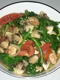 Foto resep Tumis kuah baby kailan jamur udang