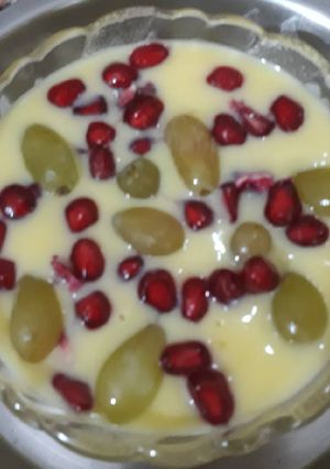 A picture of Kheer Fruit Custard.