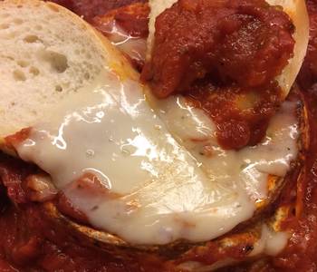 Easy Cooking Recipe Baked Goat Brie in Spicy Garlic Tomato Sauce Restaurant Style