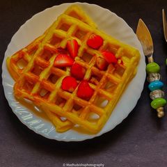 A picture of Strawberry Cream Cheese Waffle.
