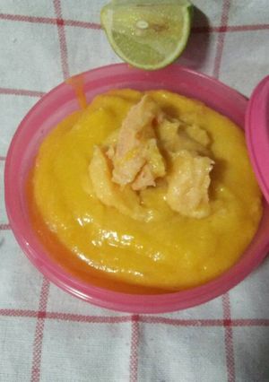 Foto resep MPASI 8m+ Bubur Salmon Kabocha
