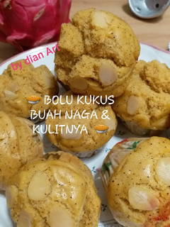 Foto resep Bolu Kukus Buah Naga & Kulitnya🥧