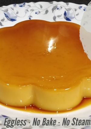 A picture of Eggless Creme Caramel Pudding.