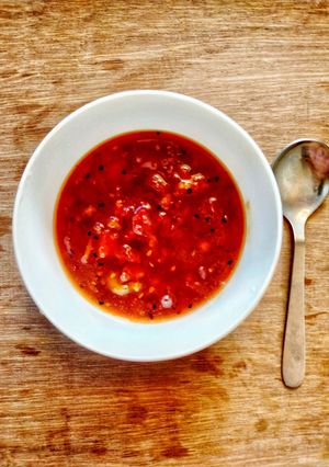 A picture of Tomato dates Chutney.