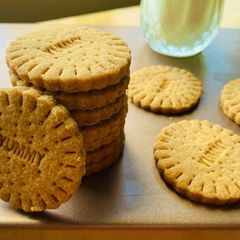 A picture of Homemade Oats Ghee cookies (Sugar-free, Butter free):.