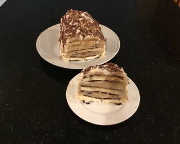 Easy Fast Cooking Mocha Chip Ice Cream Sandwich Layer Cake Home Style