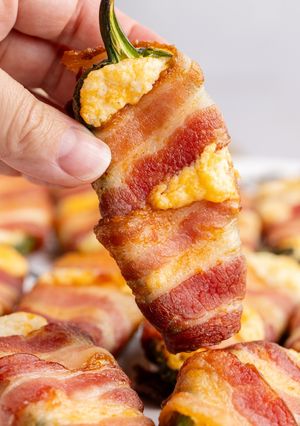 A picture of Bacon Wrapped Jalapeno Poppers.