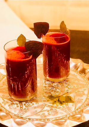 A picture of Beet Tulsi Juice.