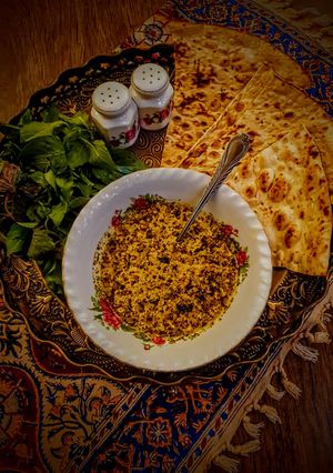 عکسی از دستور کالجوش با عطر ترخون وشنبلیله (غذای آبکی)