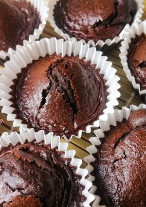 รูปของ คัพเค้กบราวนี่ข้าวโอ๊ต​คลีน(air fryer)​