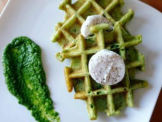 ※ Gaufres salées aux épinards ※