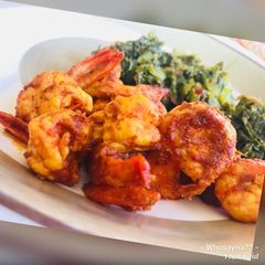 Whosayna’s Pilipili Prawns A picture of Whosayna’s Pilipili Prawns.