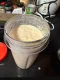 Peanut butter banana smoothie but start from the peanut