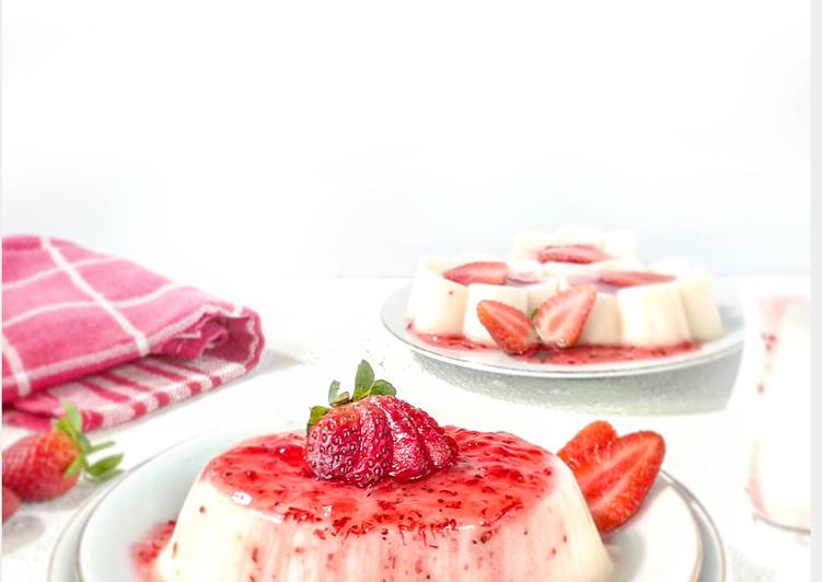 Bahan 🍂 Puding Susu Strawberry | Resep Membuat 🍂 Puding Susu Strawberry Yang Menggugah Selera