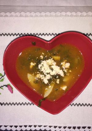 Una foto de Espinacas con papas