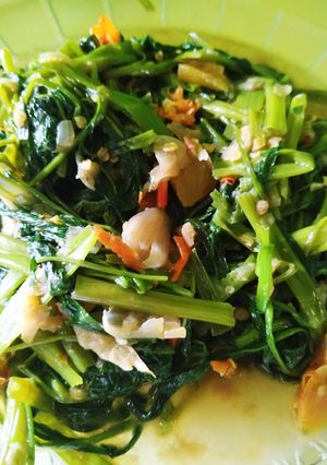 Foto resep Cah kangkung pedas