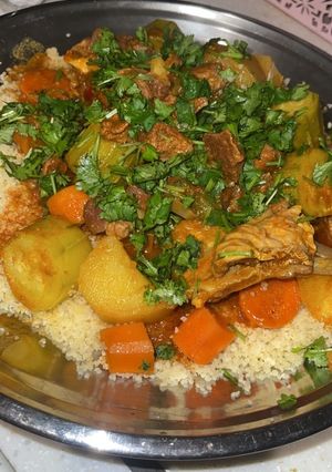صورة لوصفة الكسكسي المغربي بطريقتي سهل مرة