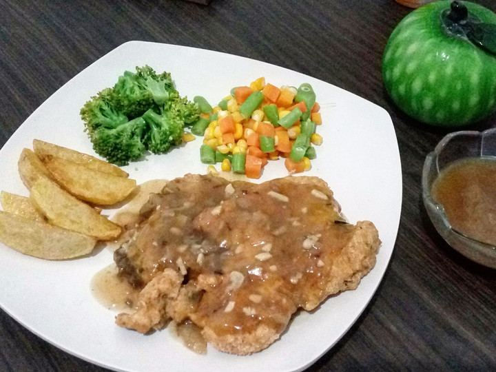 Resep Crispy Beef Steak with Gravy Sauce yang Bikin Ngiler